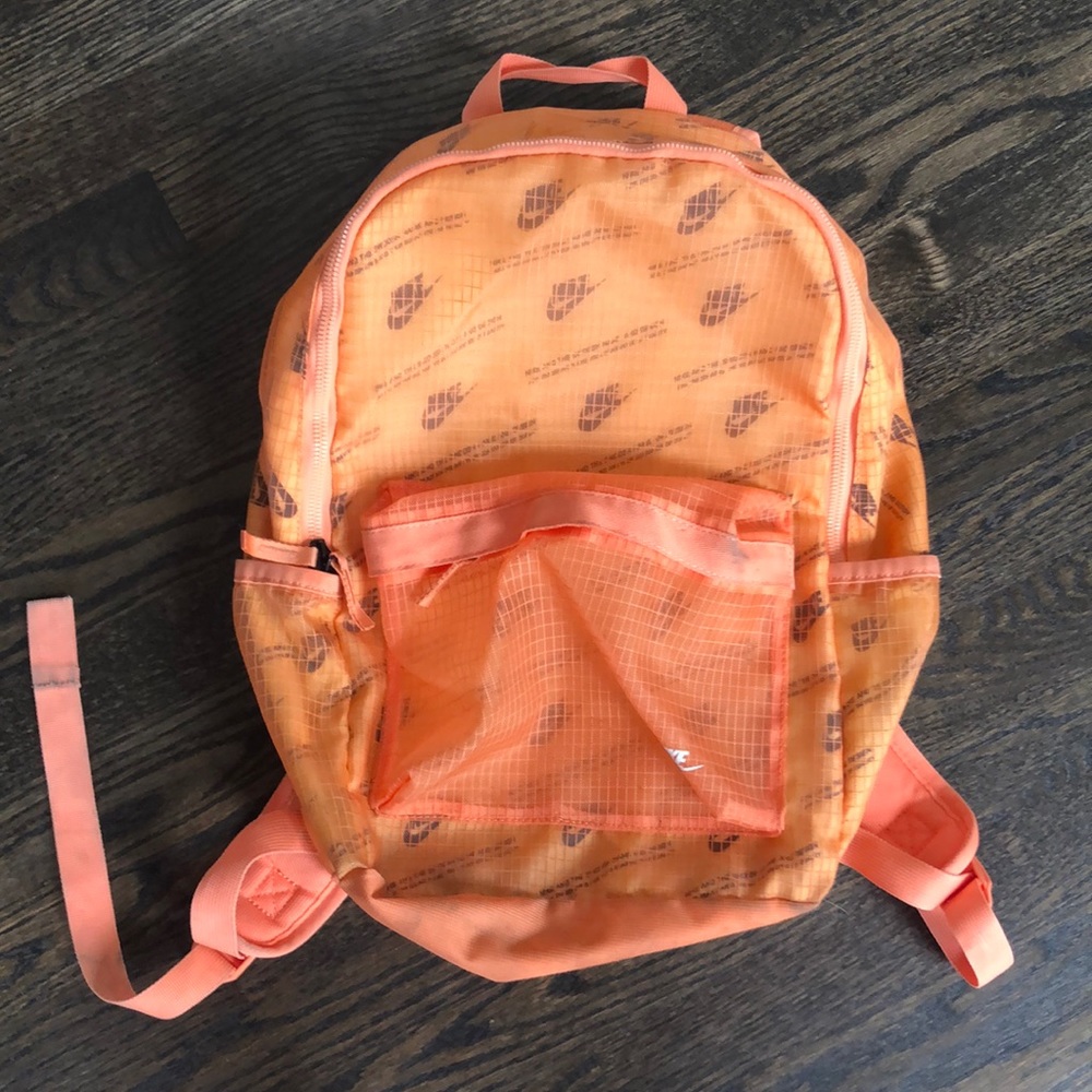 Nike peach/orange backpack